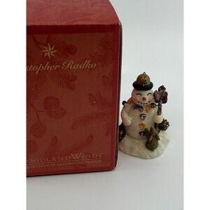 Christopher Radko Carlton Mini Snowman‎ Ornament Woodland Winds Collection 2000
